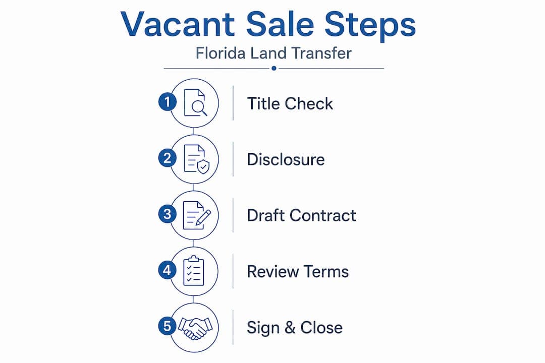Infographic of key Florida land sale steps