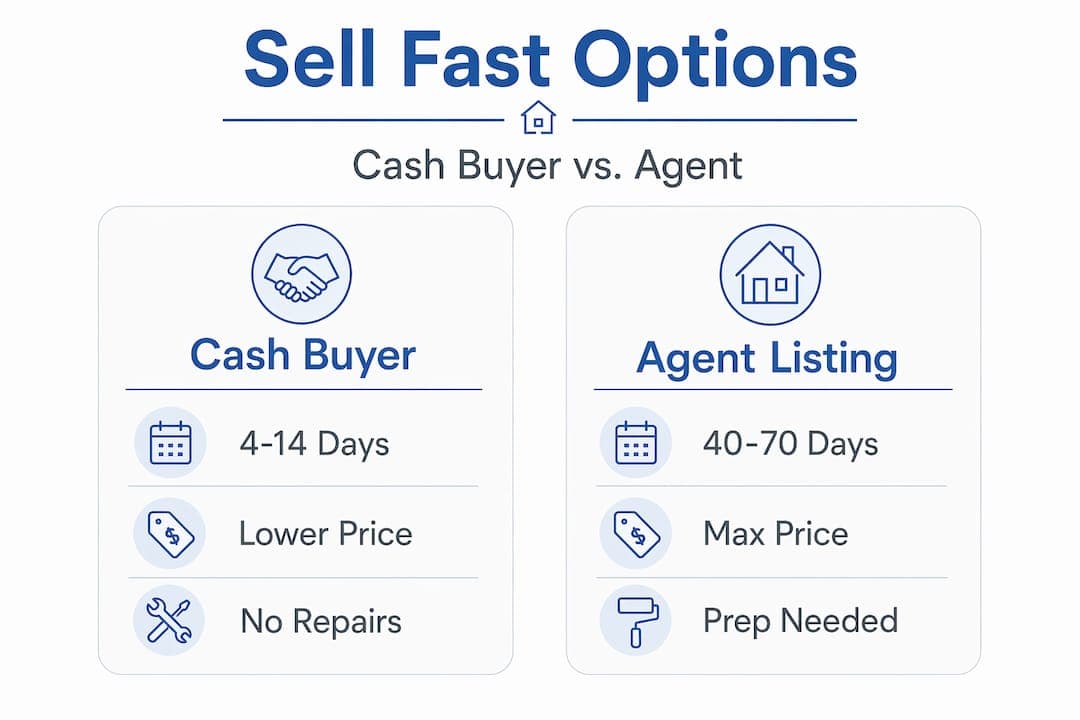 Infographic comparing fast home selling options