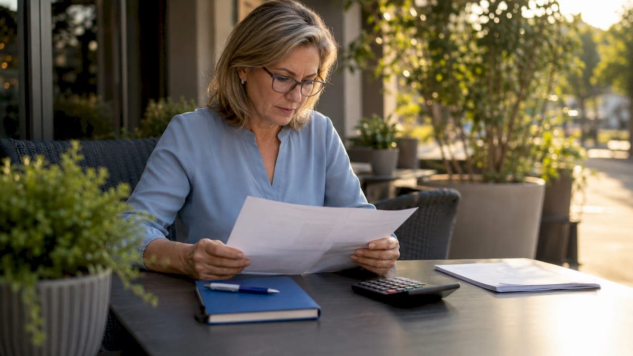 Person reviewing inherited property documents