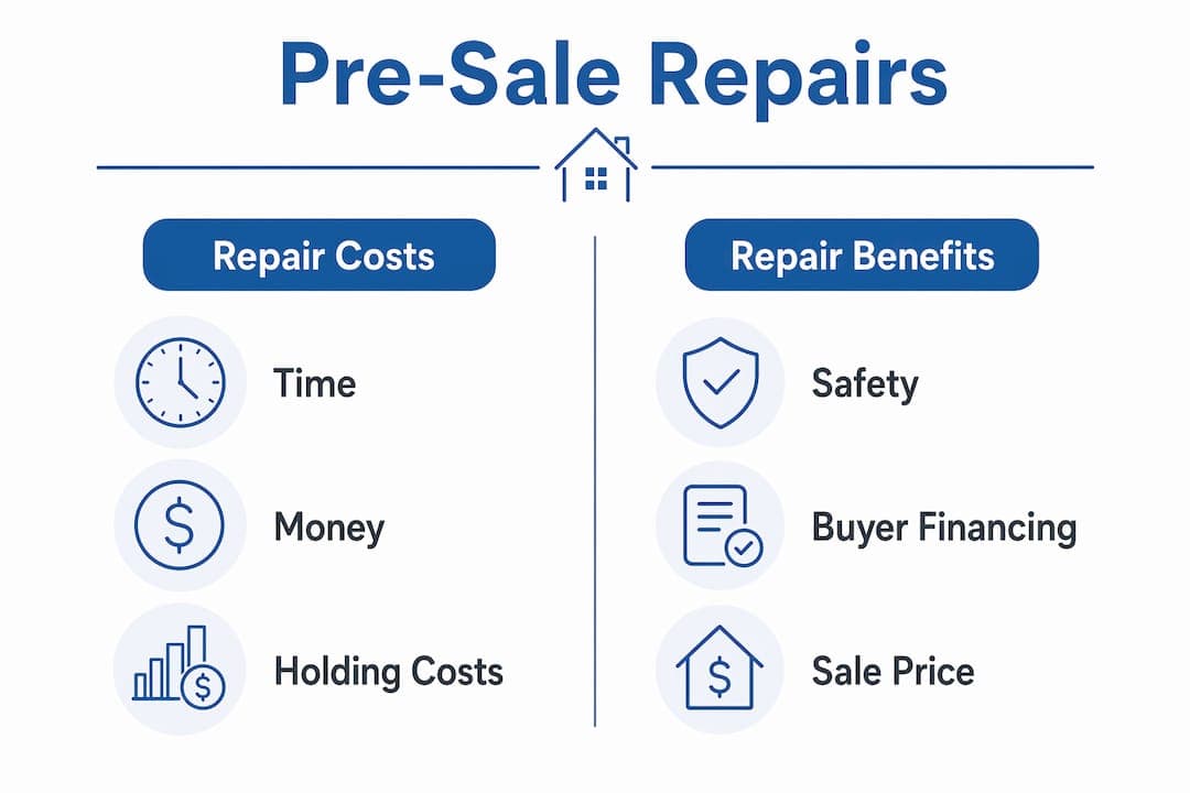 Infographic comparing repair costs versus benefits
