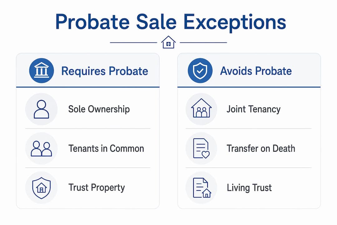 Visual comparison of probate required versus avoided ownership types